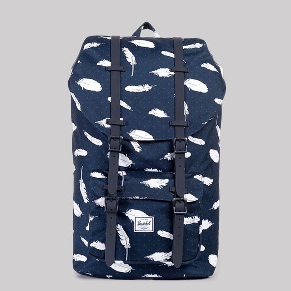 HERSCHEL Little America BlueWhite Feather Backpack